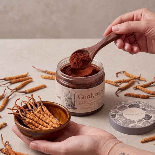 Cordyceps en Polvo · Energía y Rendimiento Físico Natural · 90g · 100% Cuerpo Fructífero