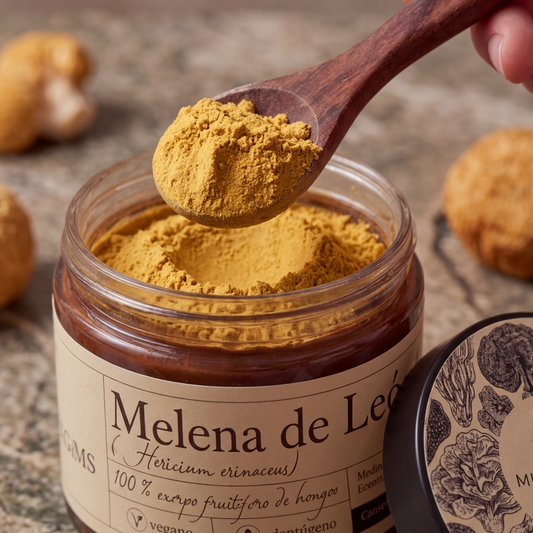 Melena de León en Polvo · Hericium erinaceus · Enfoque y Memoria Natural · 90g