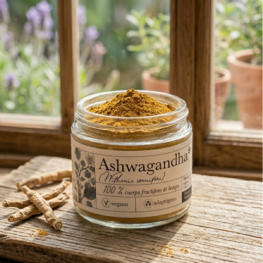 Ashwagandha en Polvo · Adaptógeno Natural para el Estrés y el Sueño · 90g