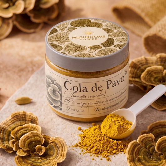 Cola de Pavo en Polvo · Trametes versicolor · Inmunidad y Microbiota · 90g